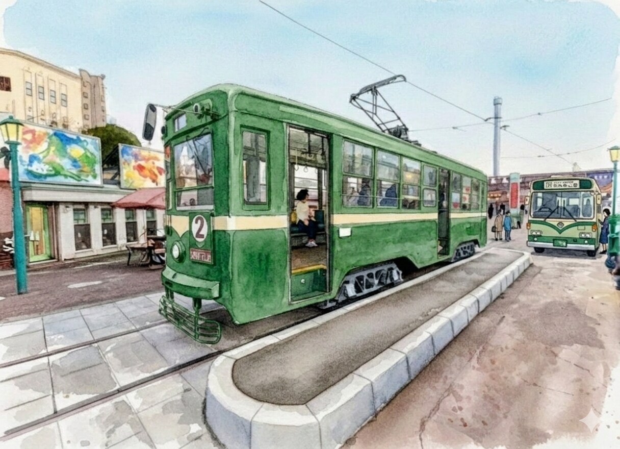 朝風商店街とローズパーク