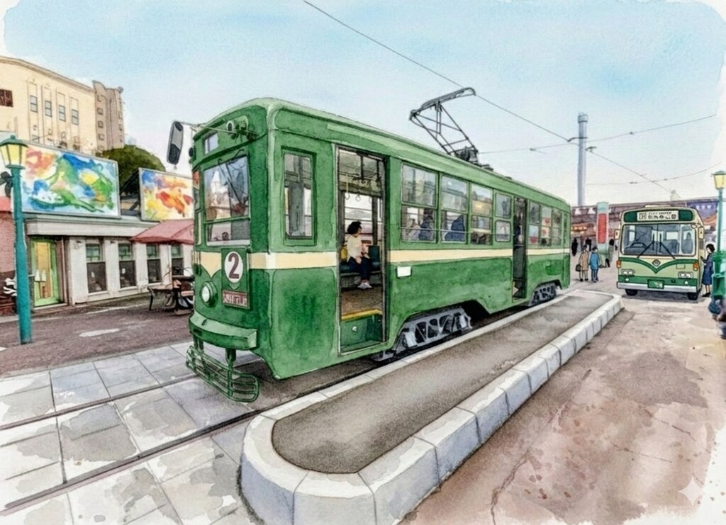 朝風商店街とローズパーク