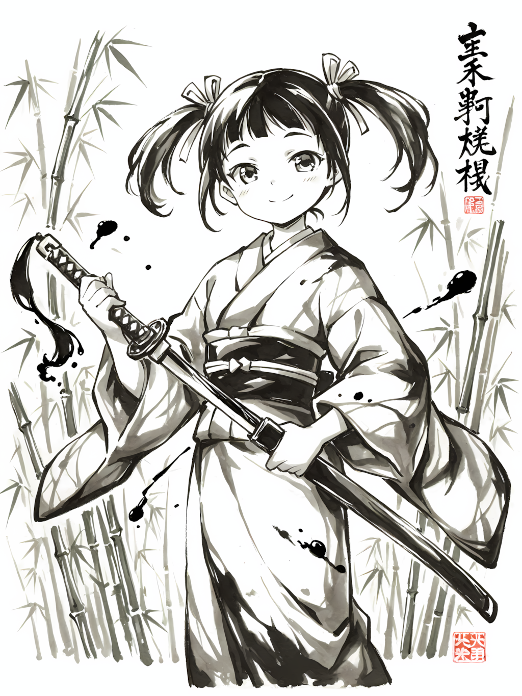 きのこ相手に長物は不要であったなｗ別イラスト