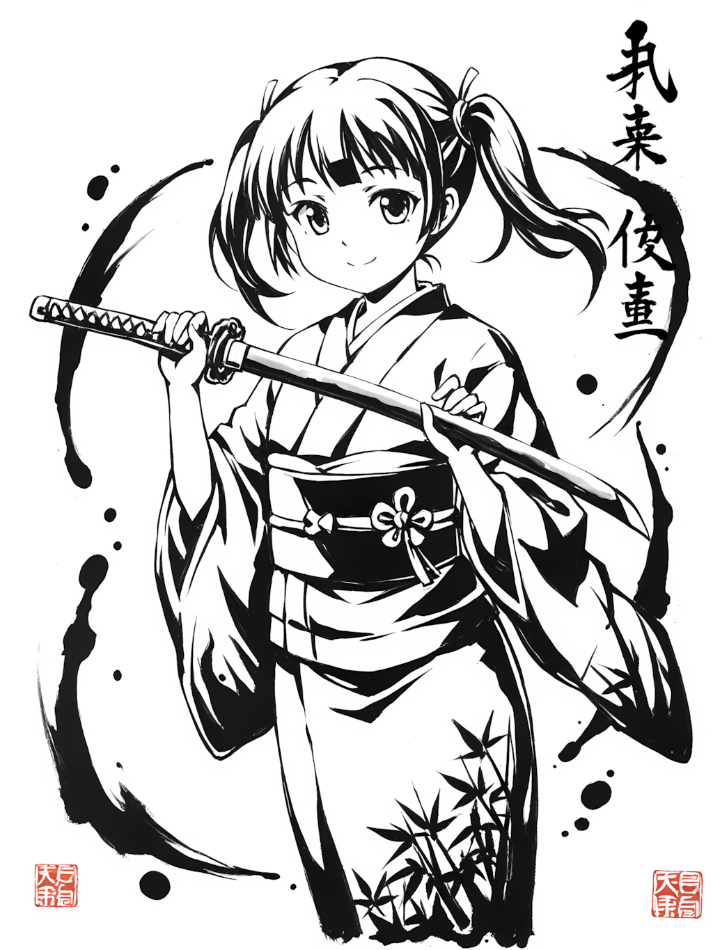 きのこ相手に長物は不要であったなｗ別イラスト