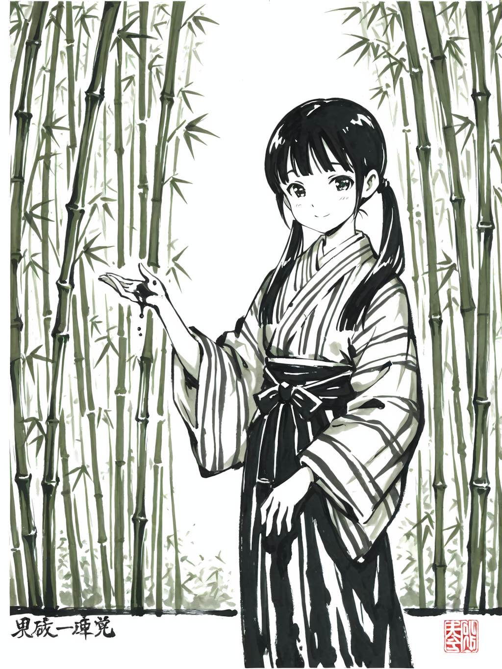 きのこ相手に長物は不要であったなｗ別イラスト