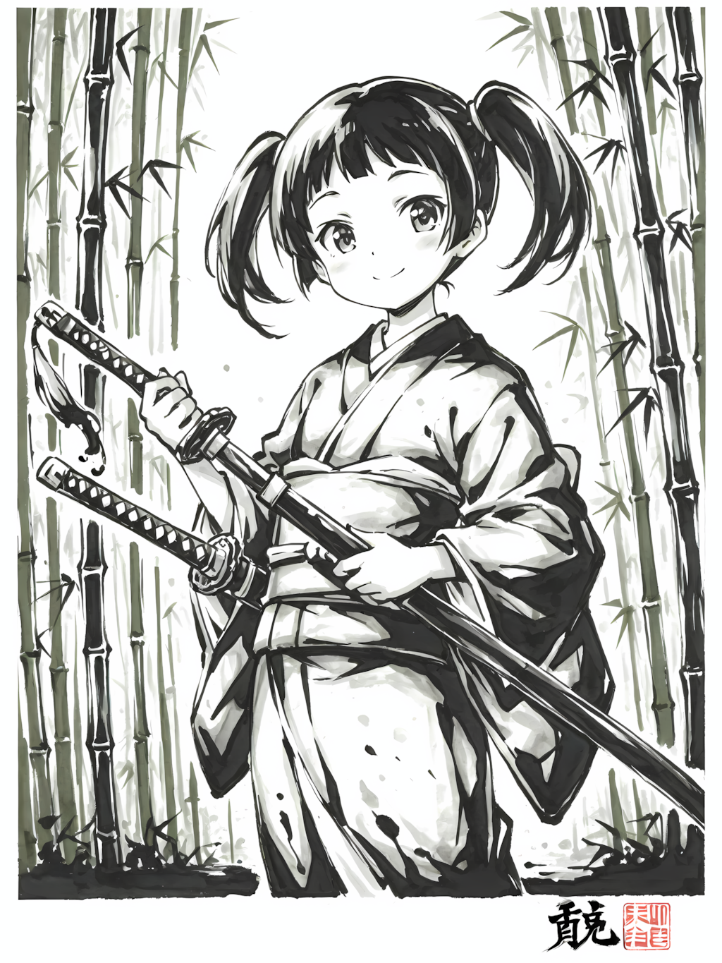 きのこ相手に長物は不要であったなｗ別イラスト
