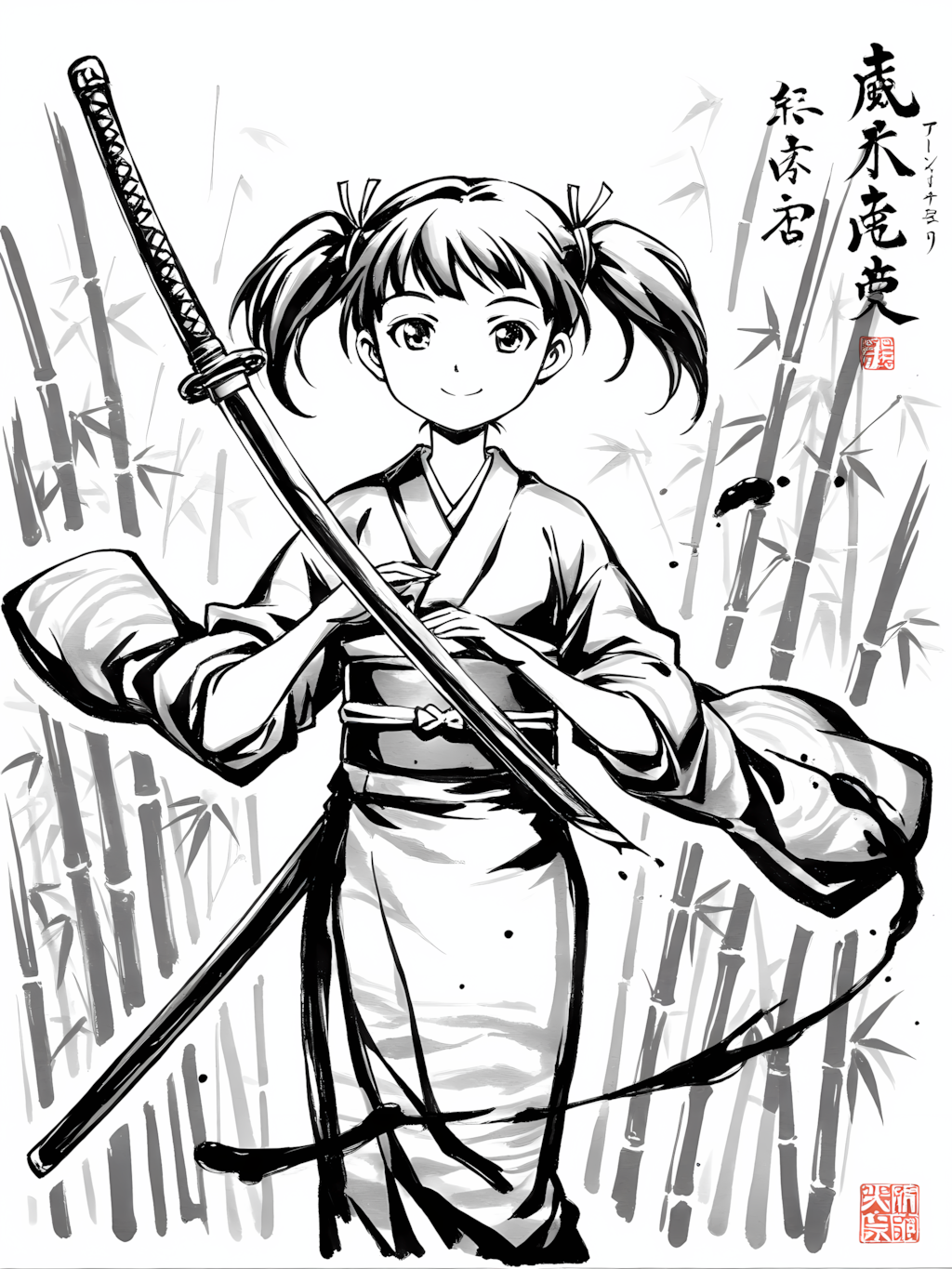 きのこ相手に長物は不要であったなｗ別イラスト