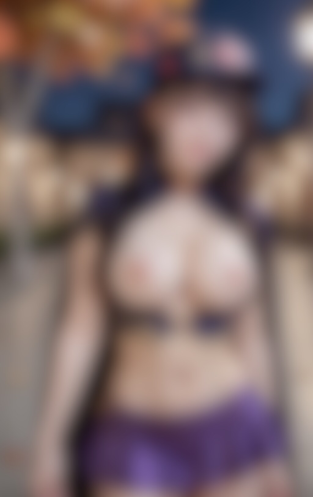 トップレスの美女