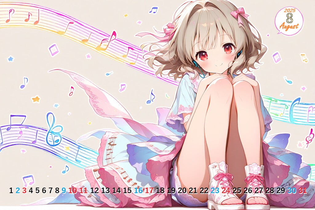 ８月カレンダー