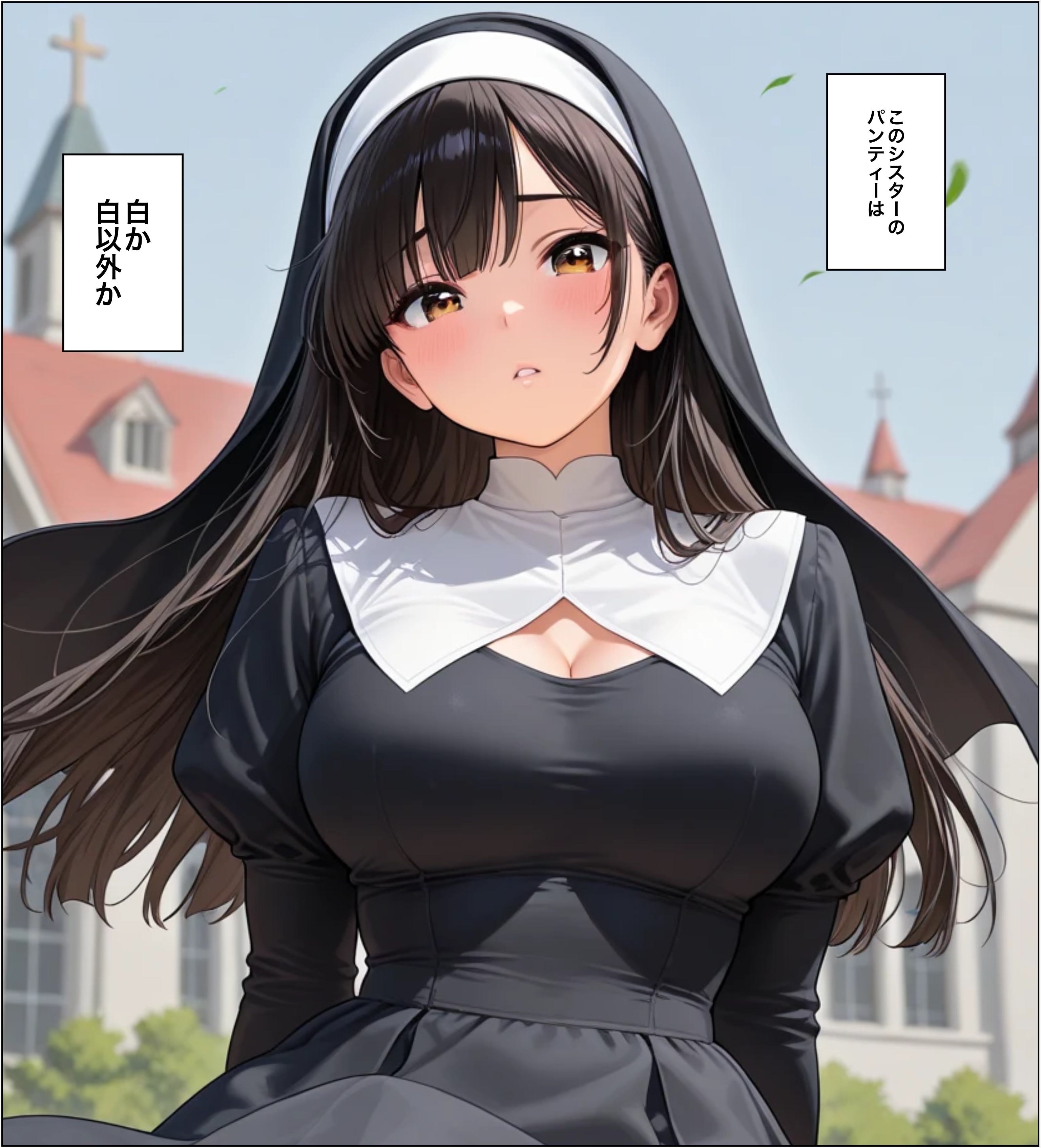 4題:シスターのパンチラクイズ