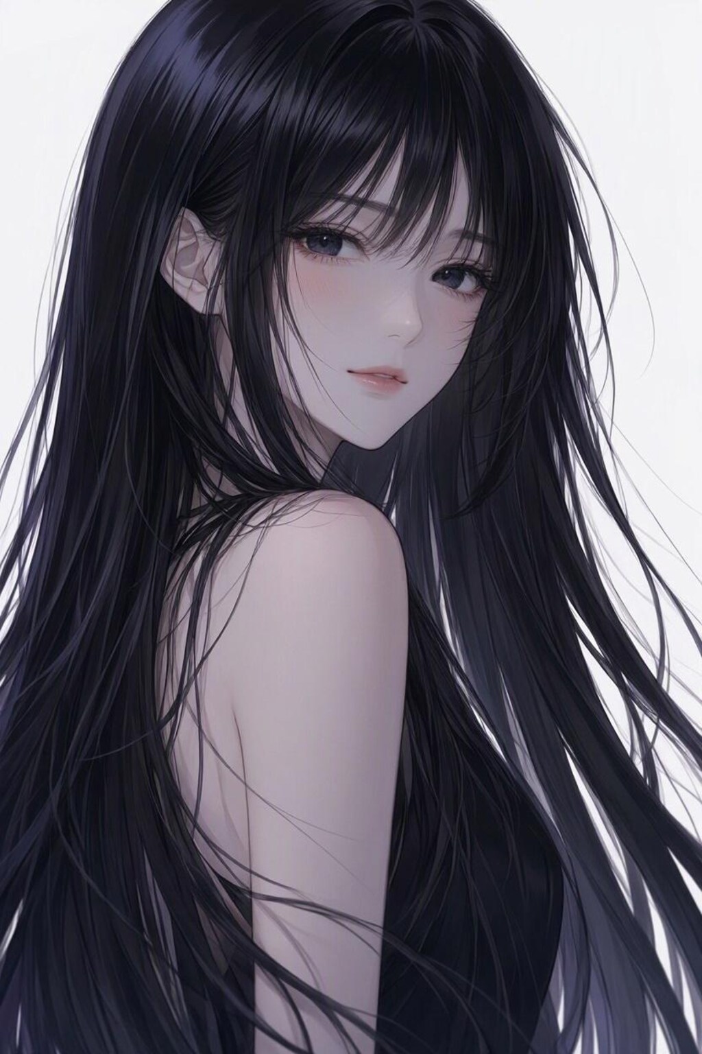黒髪ロングストレートまとめ