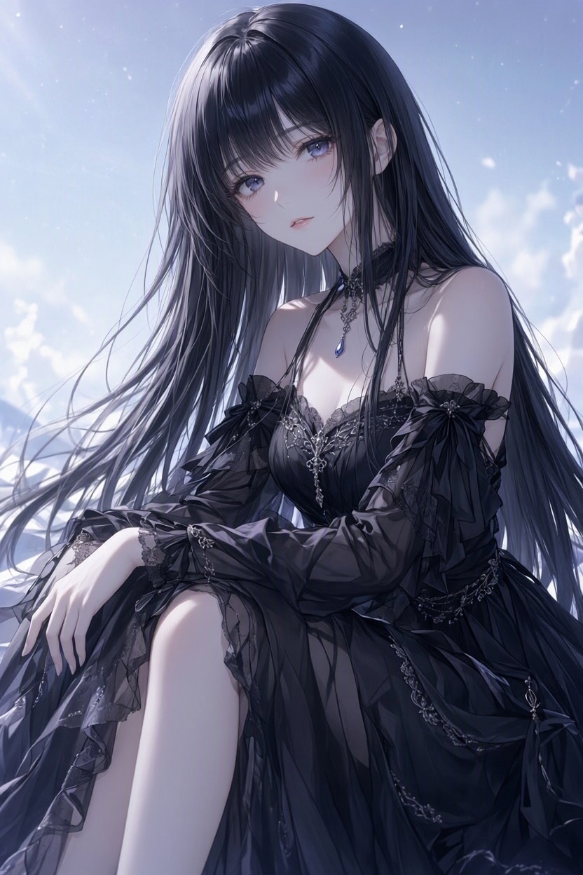 黒髪ロングストレートまとめ
