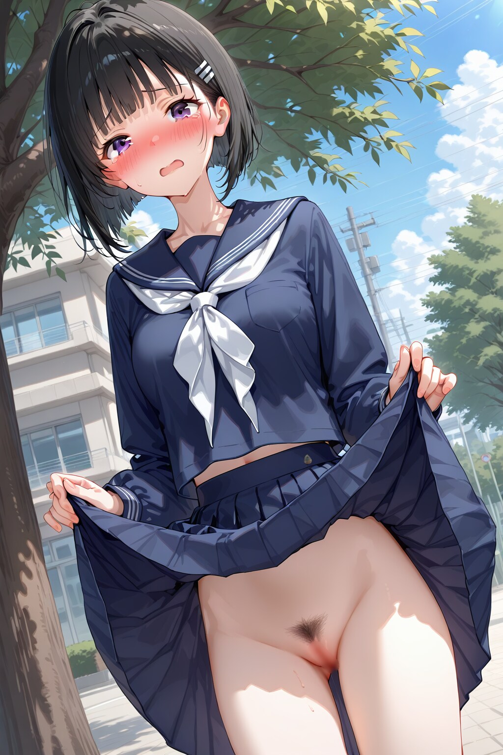 学校でもノーパンにさせられちゃう妹ちゃん✨