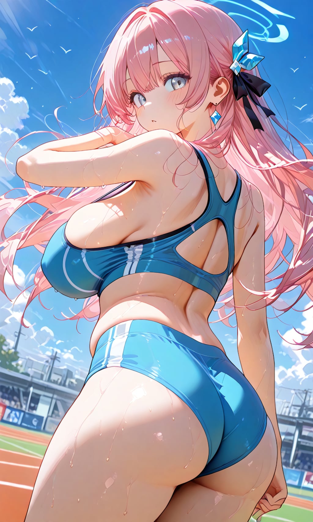 スポーツウェアの後ろ姿