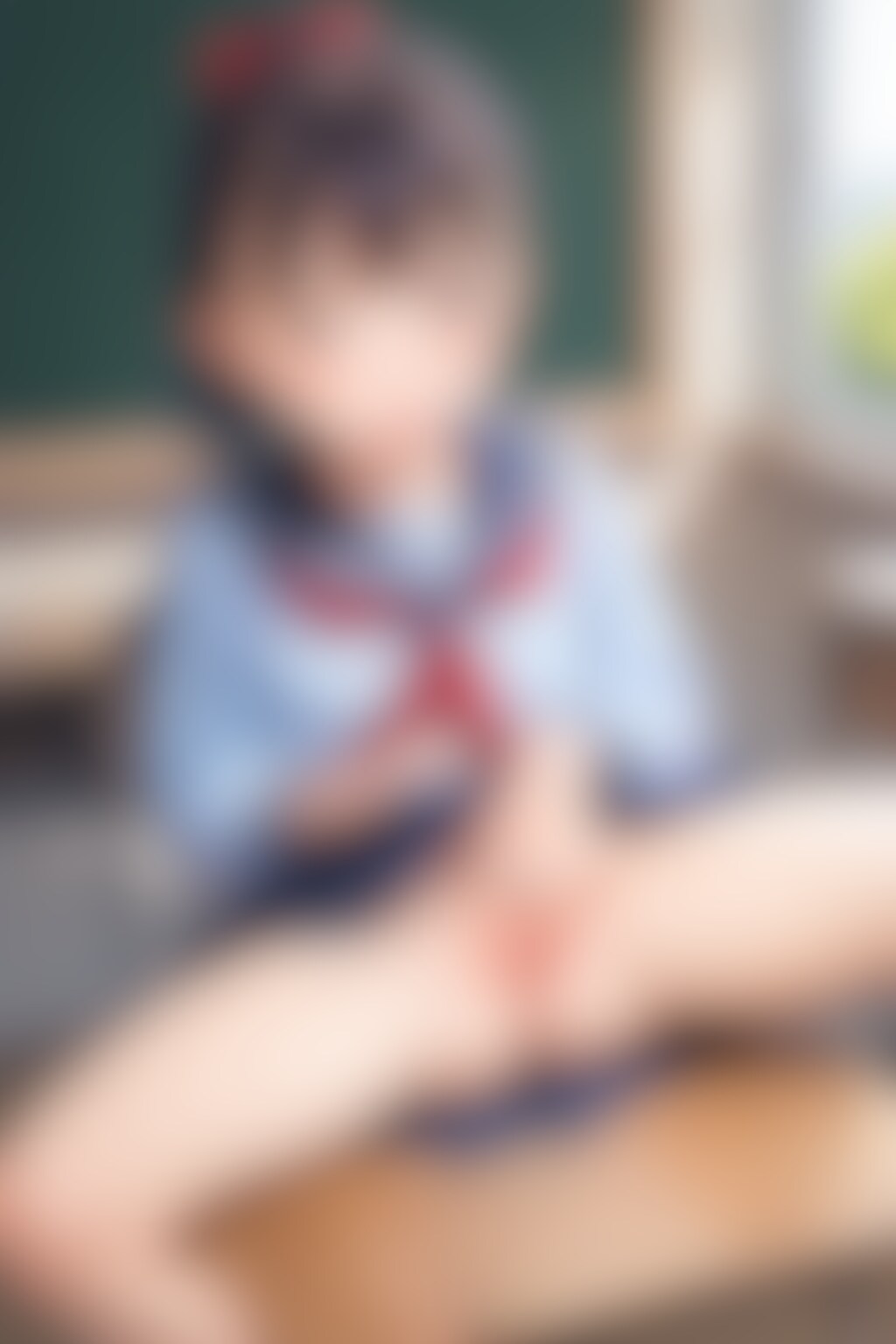 セーラー服〇リJ〇ちゃんたちが舌出し＆くぱぁで誘惑（6枚）