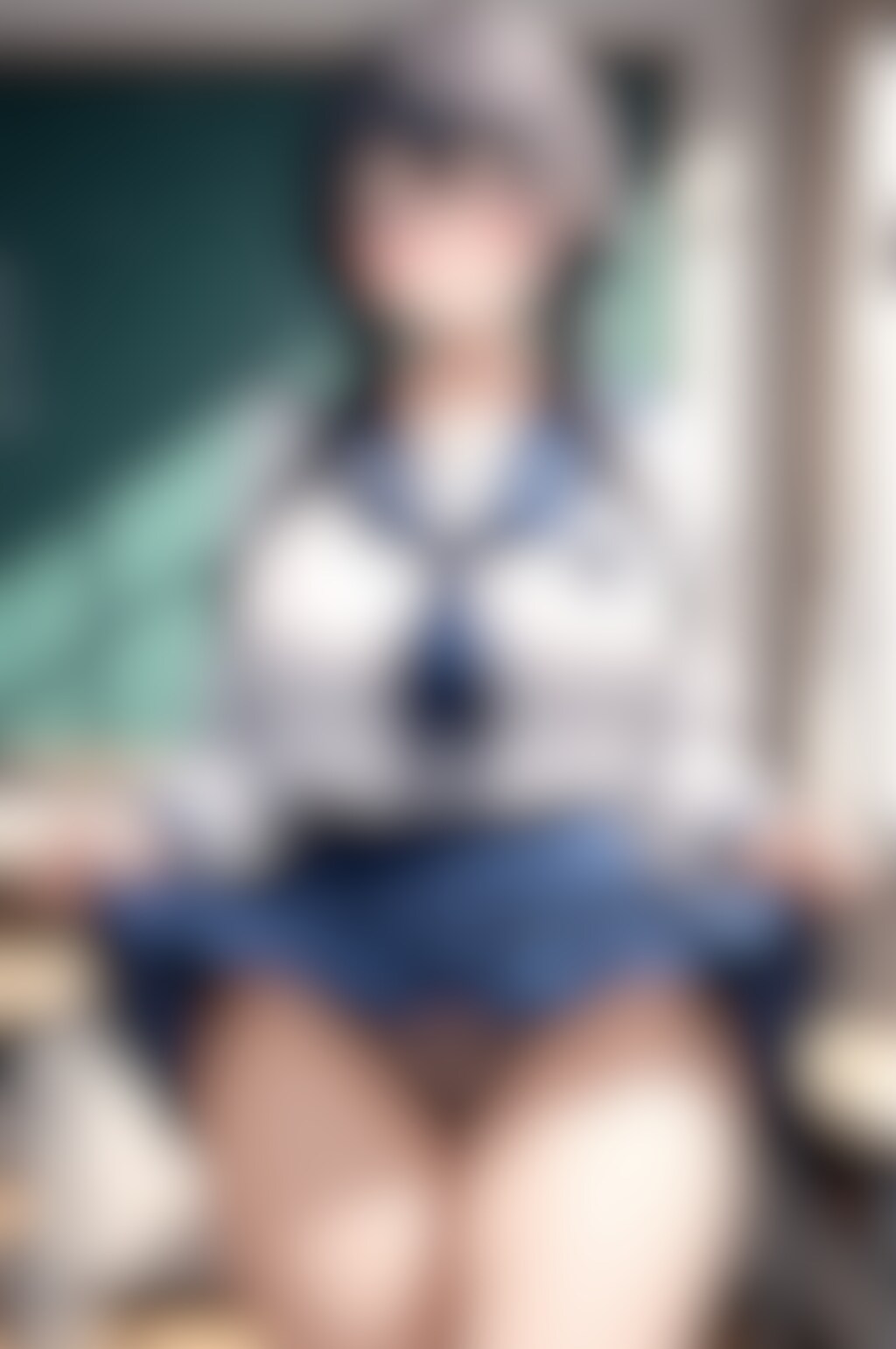 おさげちゃんの教室オナニー