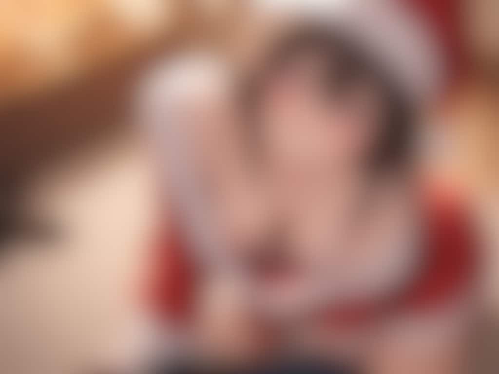 34枚:サンタ胸チラ2