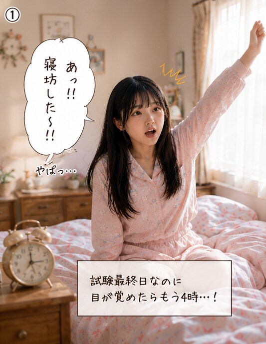 試験最終日寝坊した