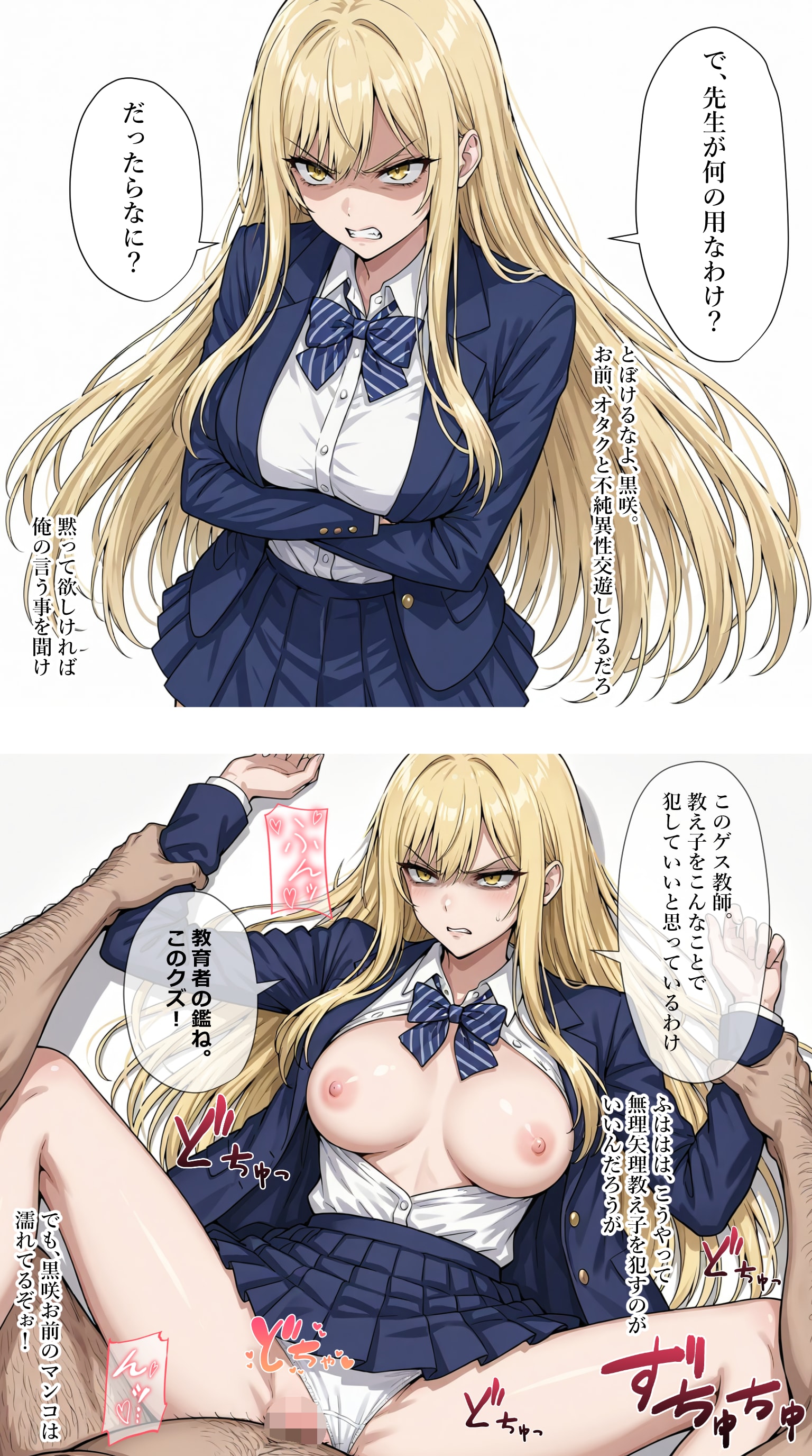 学校の教師に脅される一軍ギャルズ【黒咲カレン】編