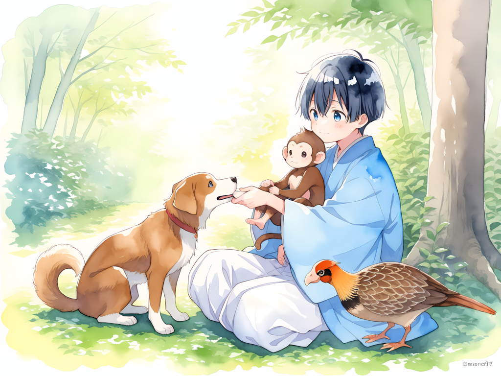 桃太郎をイメージしたイラスト