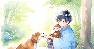 桃太郎をイメージしたイラスト
