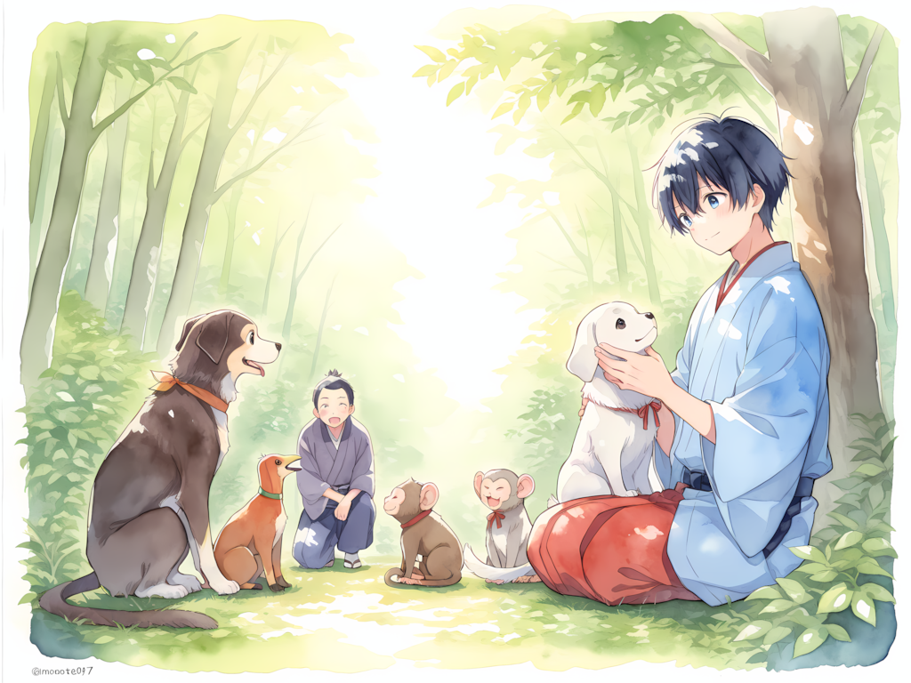 桃太郎をイメージしたイラスト