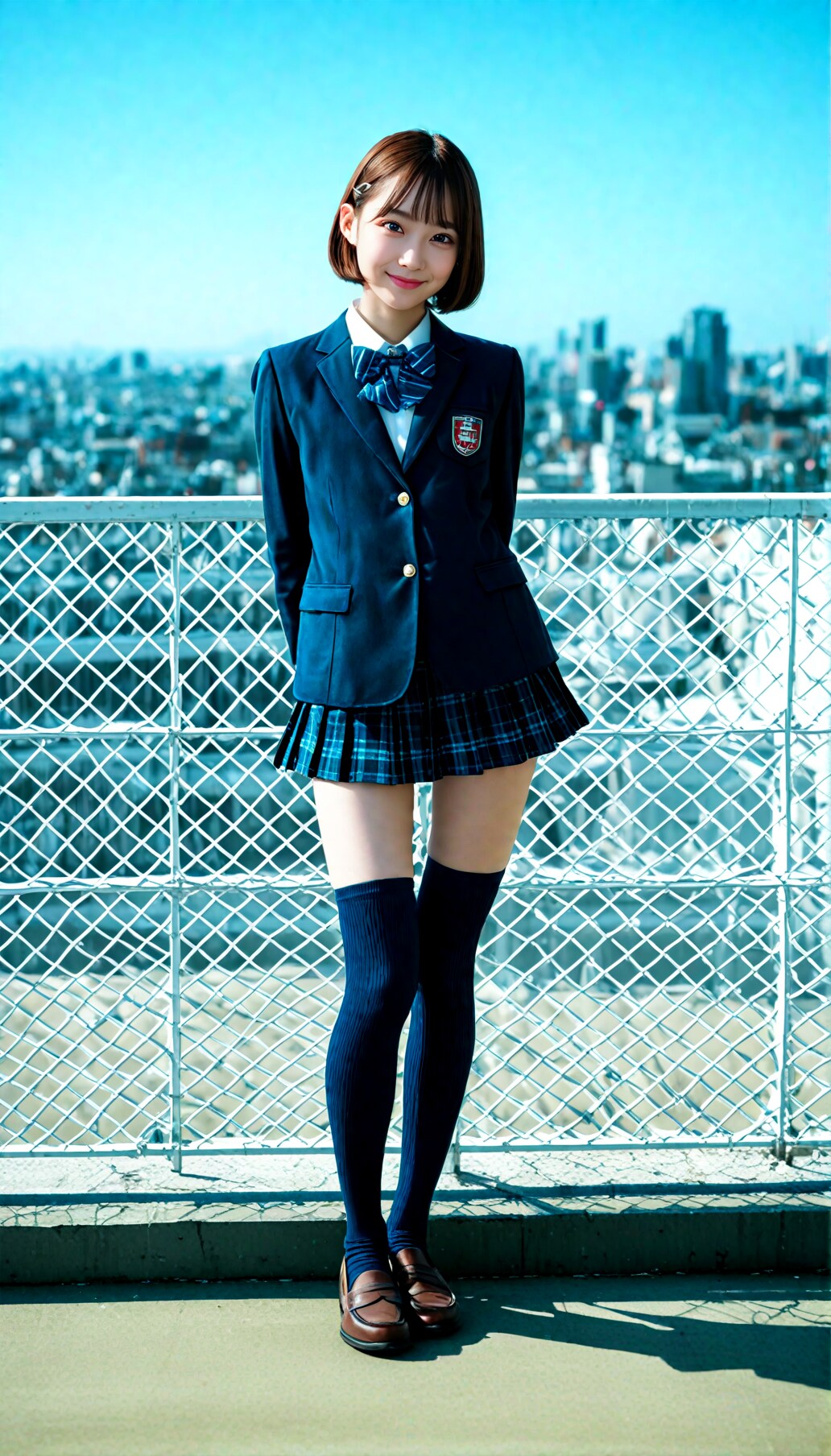 251006P【10枚】琴子の制服図鑑　Vol.4ブレザー+チェックミニ+紺ニーソ