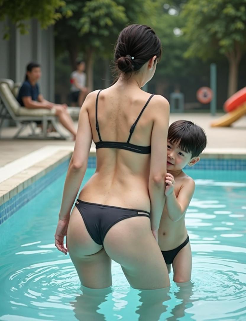 美人ママと少年