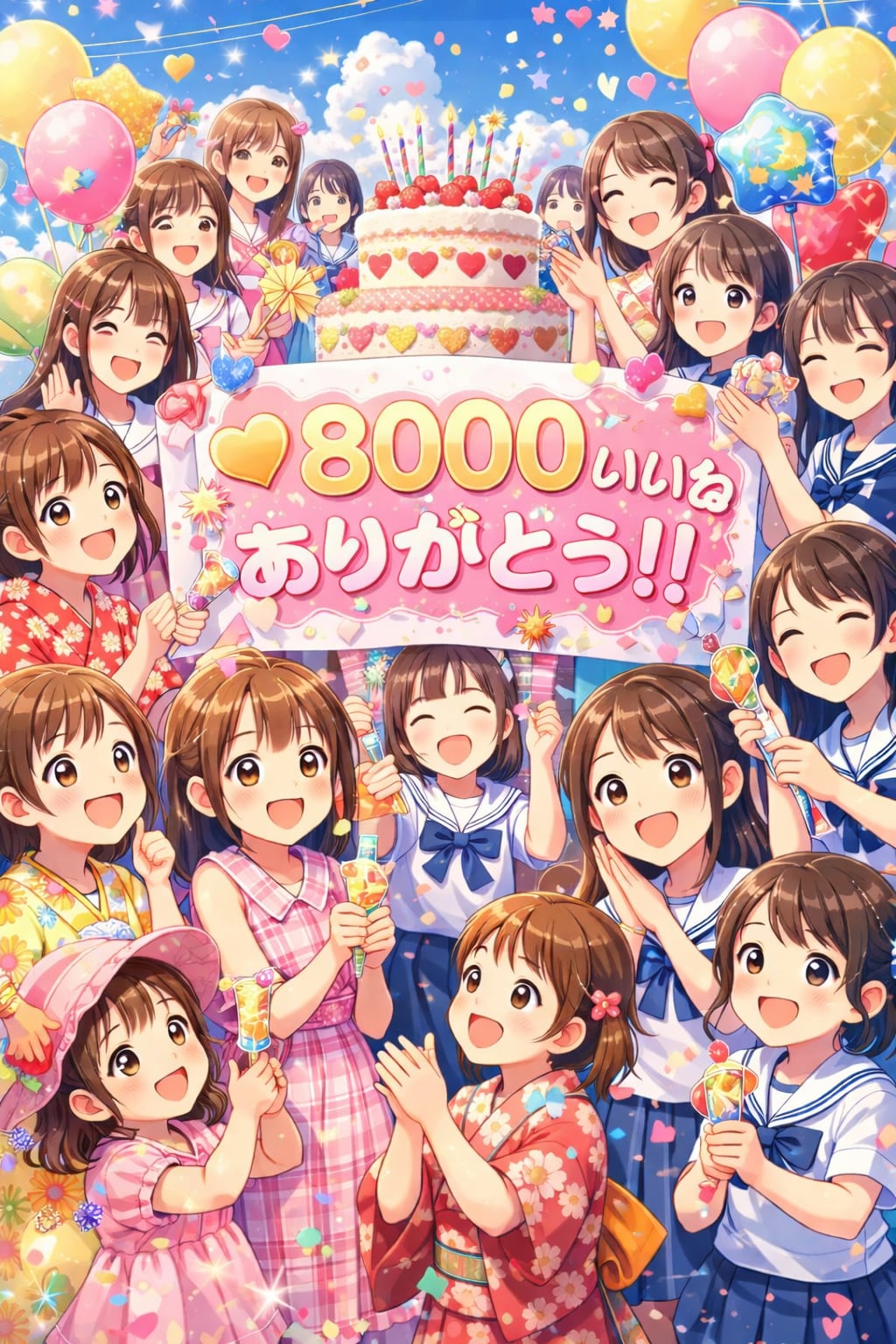 💗8000いいね、ありがとう!!　のきもち