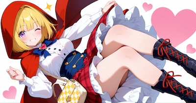 現代風赤ずきんちゃんコーデ
