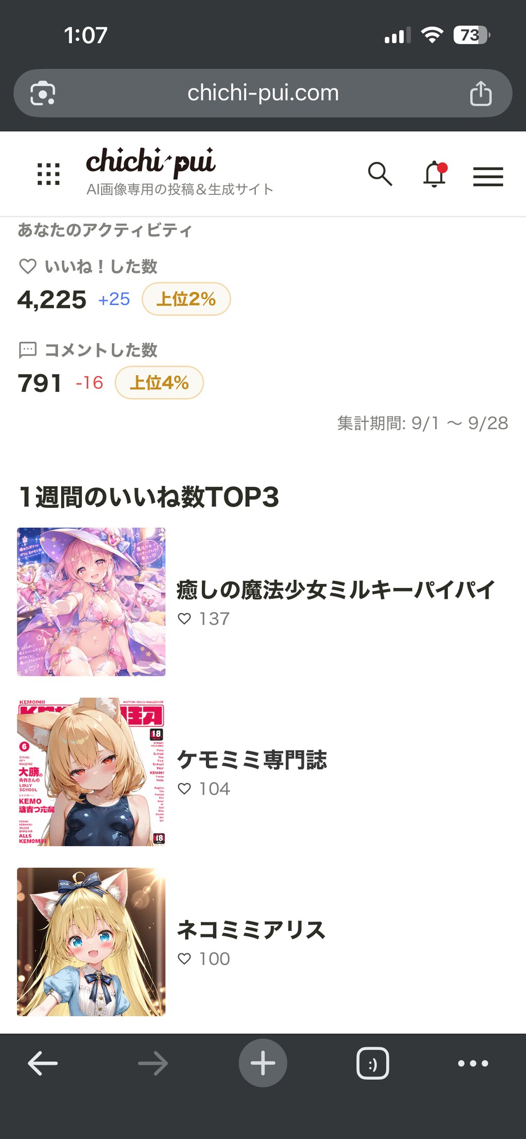 2026年9月の実績