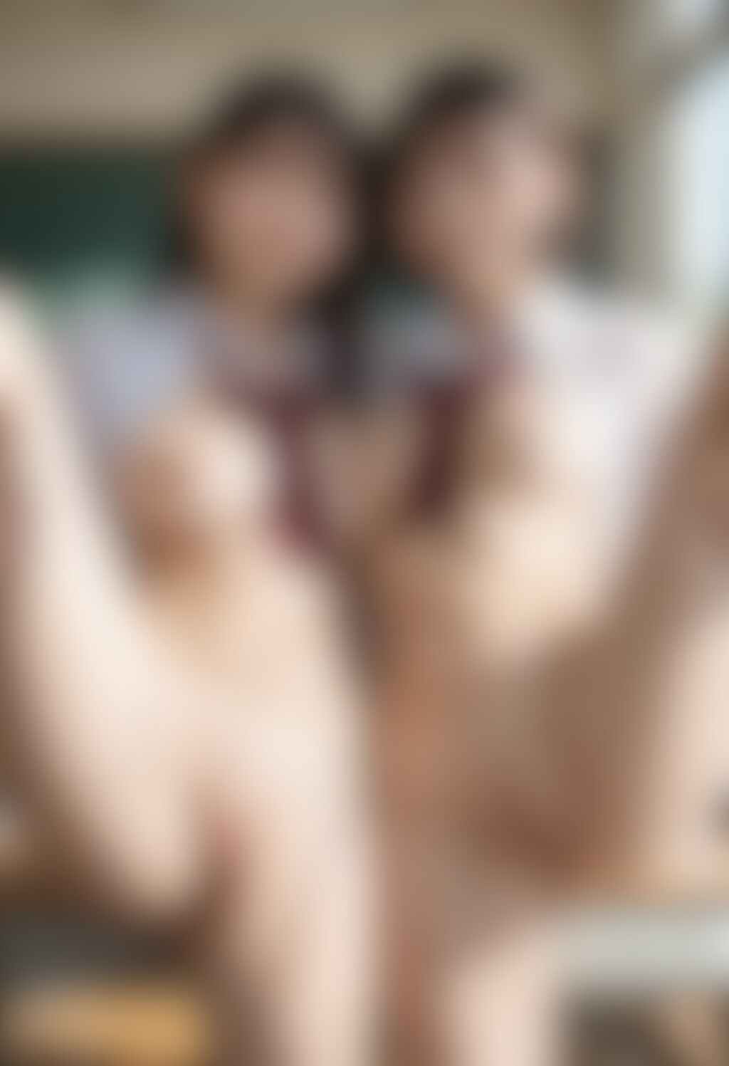 【30枚】制服足上げツーショット