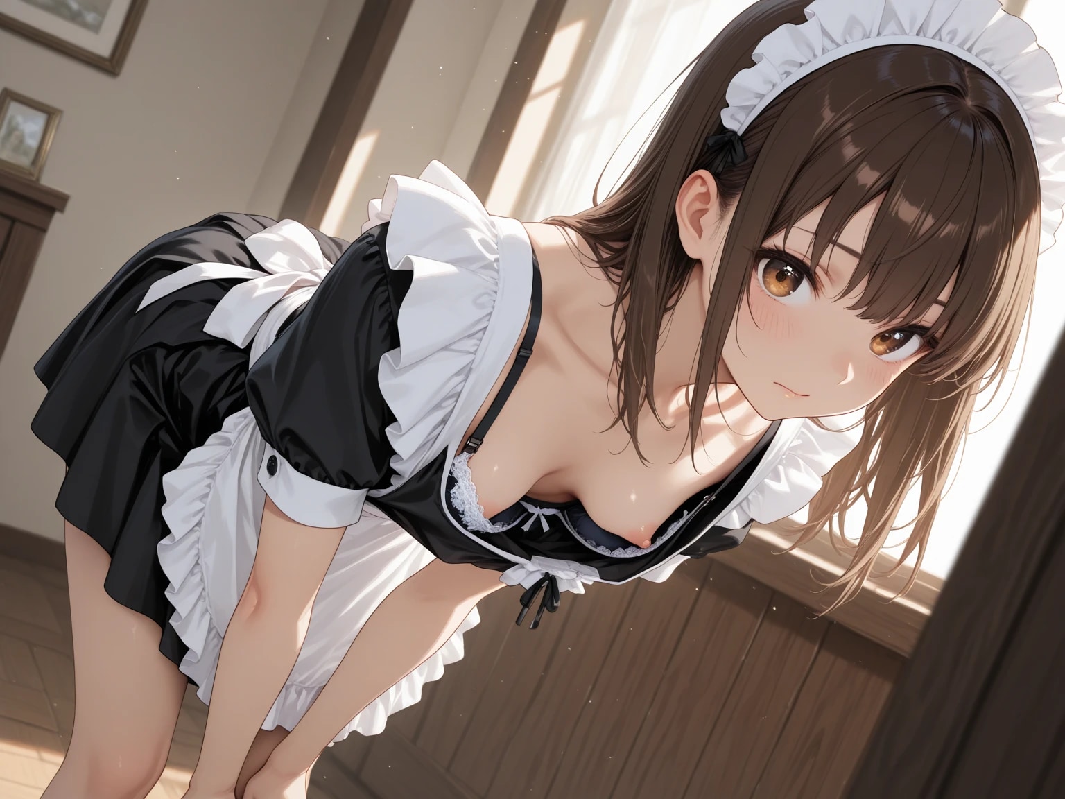 40枚:メイド胸チラ