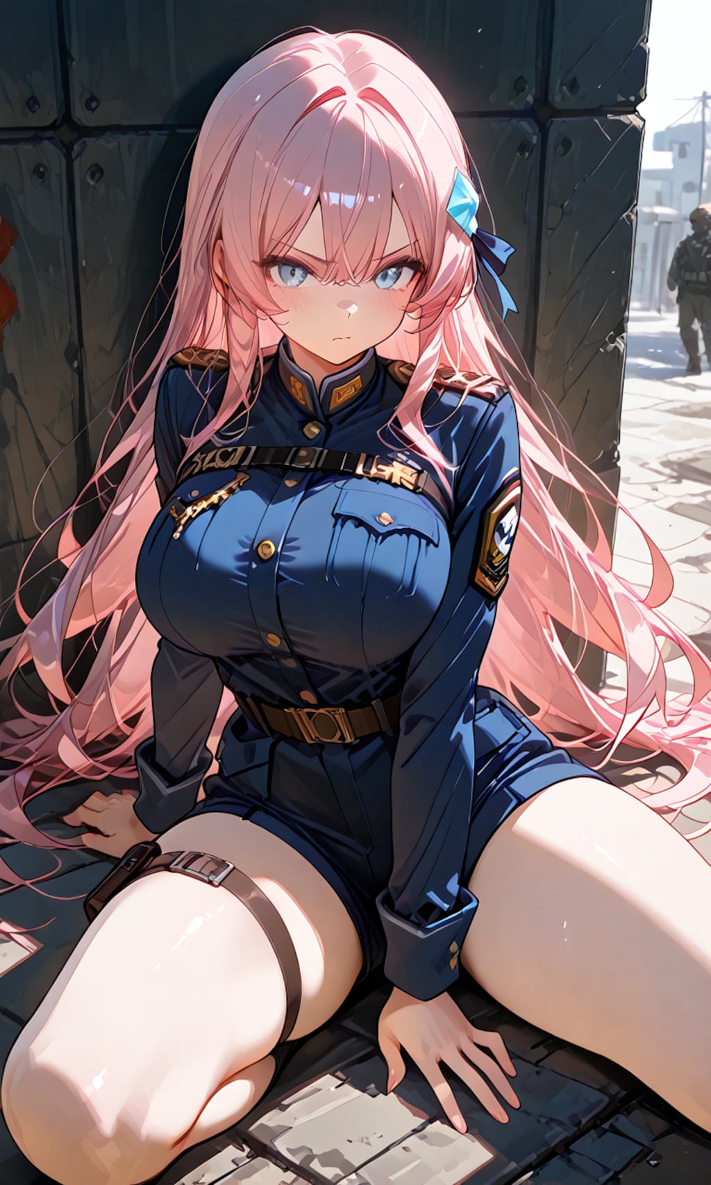 制服姿の少女