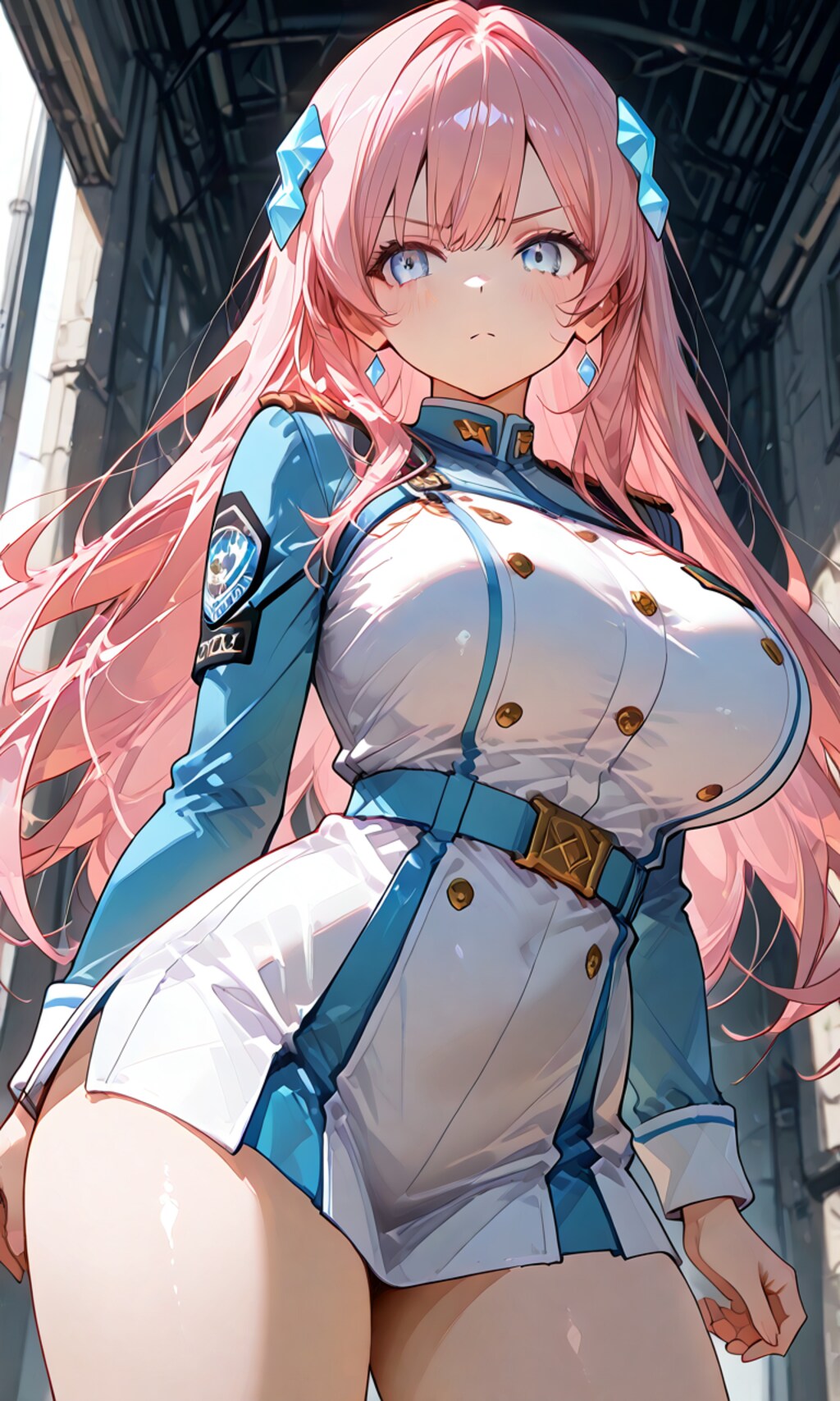 制服姿の少女