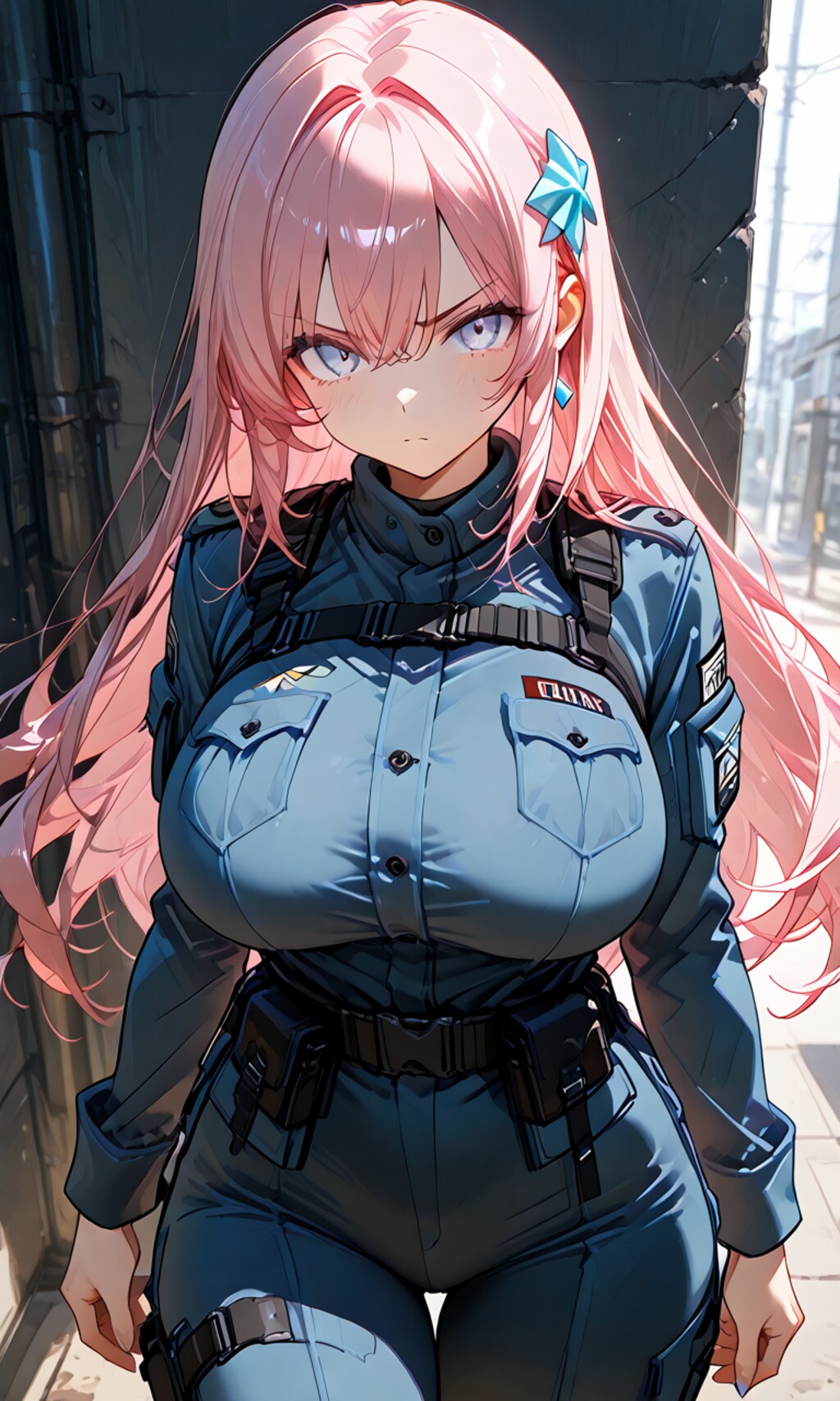 制服姿の少女