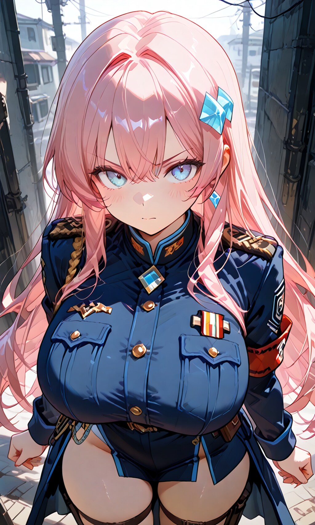 制服姿の少女