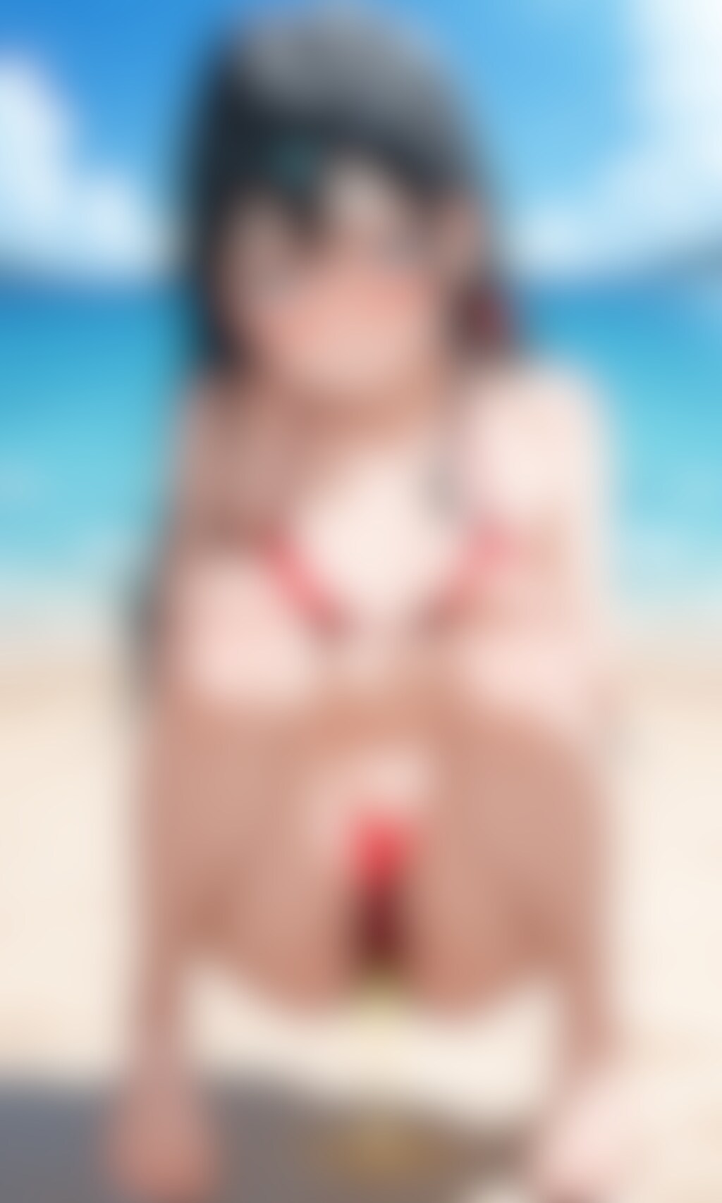 おしっこお漏らしチャレンジ【雪ノ〇雪乃】(ビキニ水着)