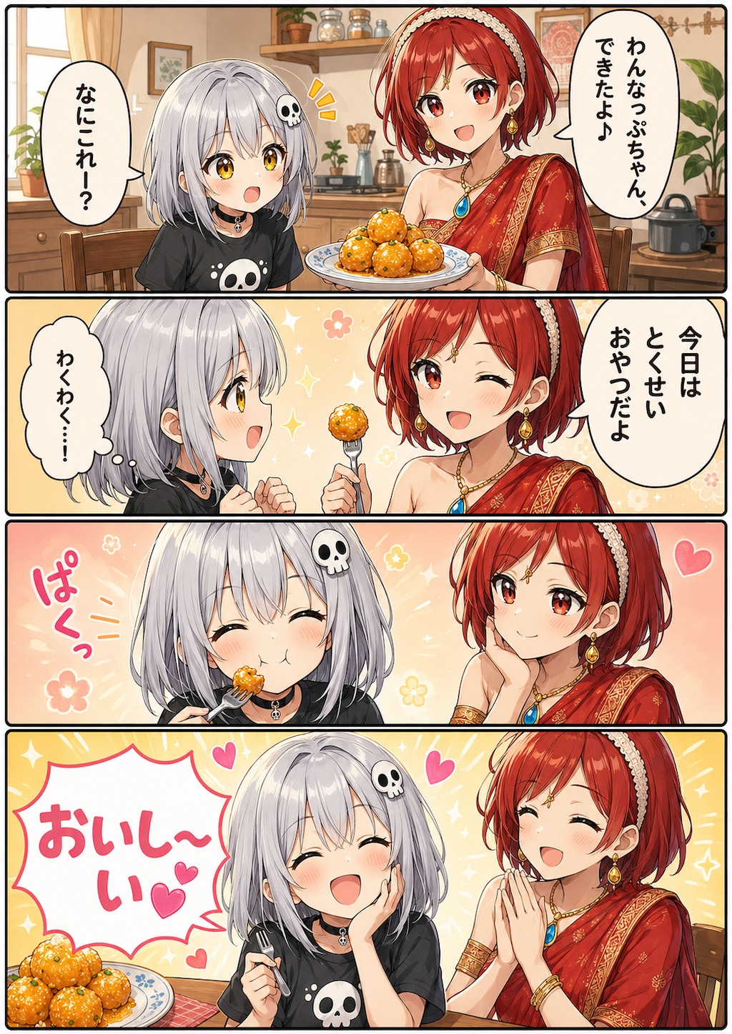 わんなっぷちゃん四コマ。