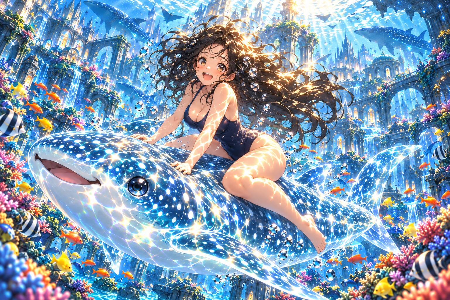 ジンベエくんとお散歩 ～ボツ画像～