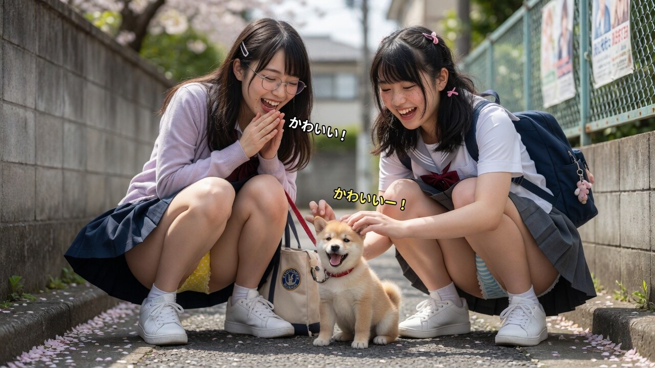 【シリーズまとめ】姉妹パンチラ　犬の散歩＆階段編