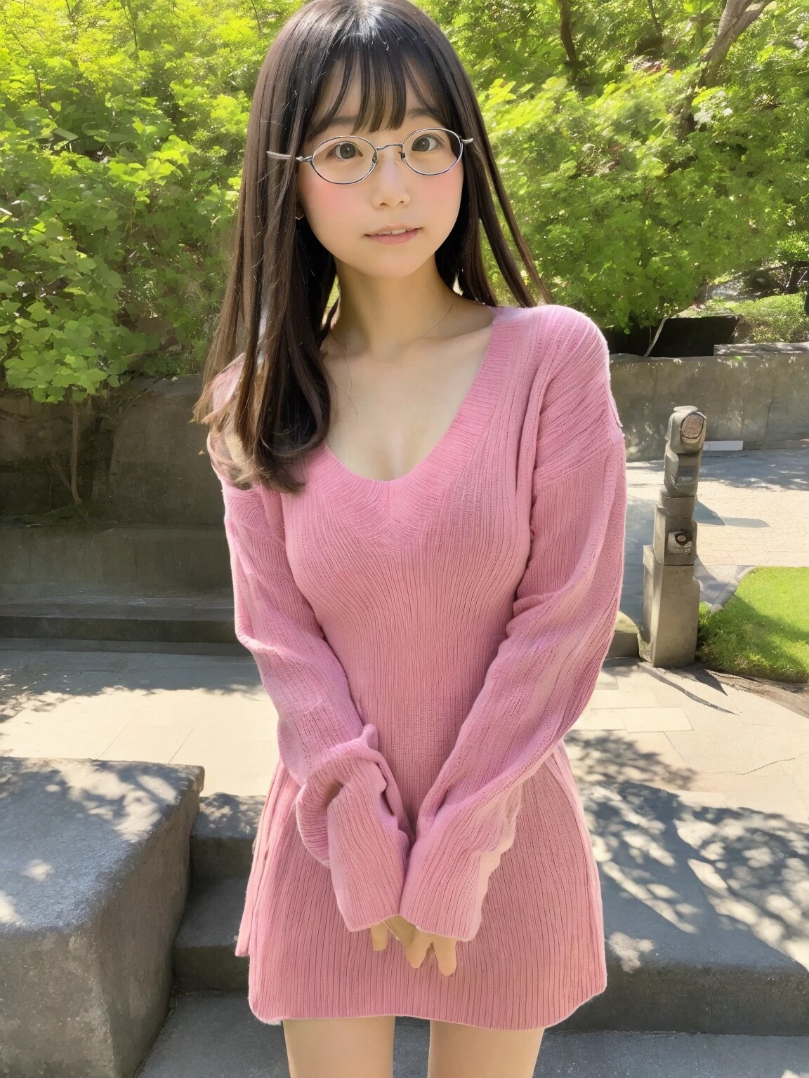 ちょっと恥ずかしい。丈が短くて