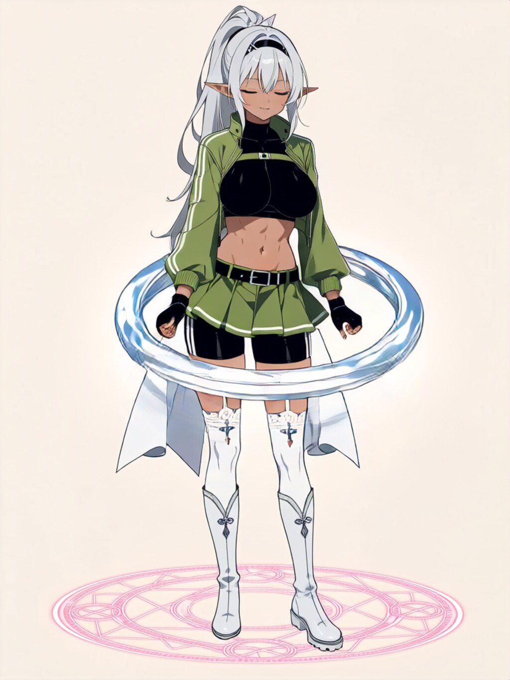 変身！魔法少女 褐色エルフさん【パラパライラスト】