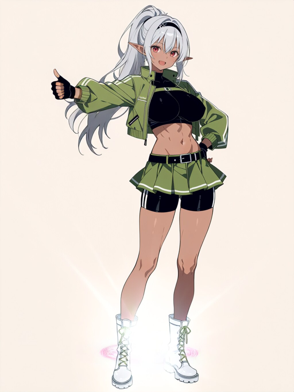 変身！魔法少女 褐色エルフさん【パラパライラスト】