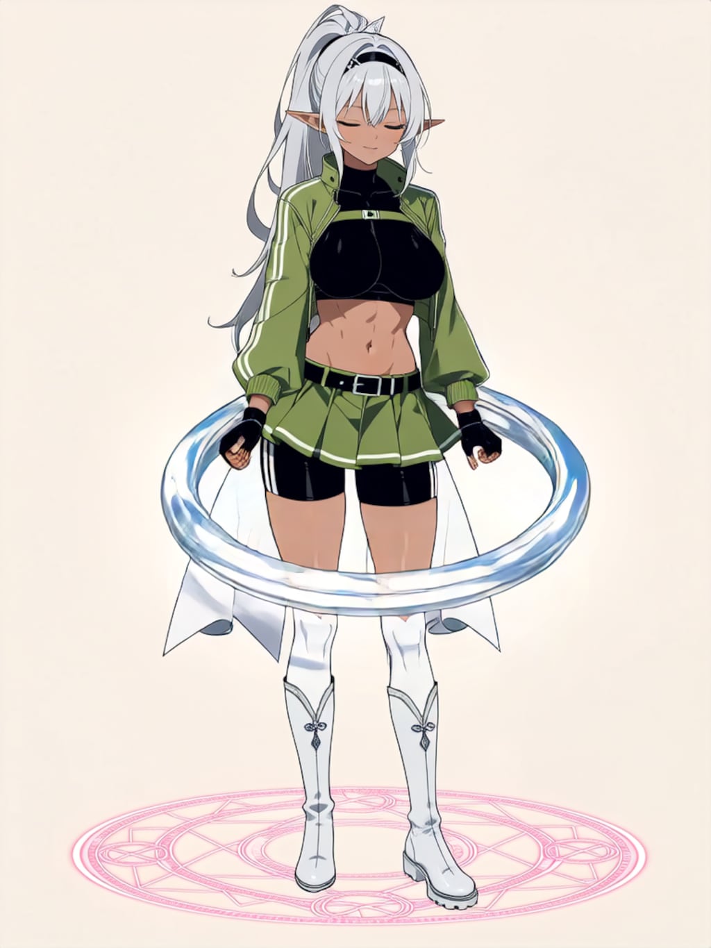 変身！魔法少女 褐色エルフさん【パラパライラスト】