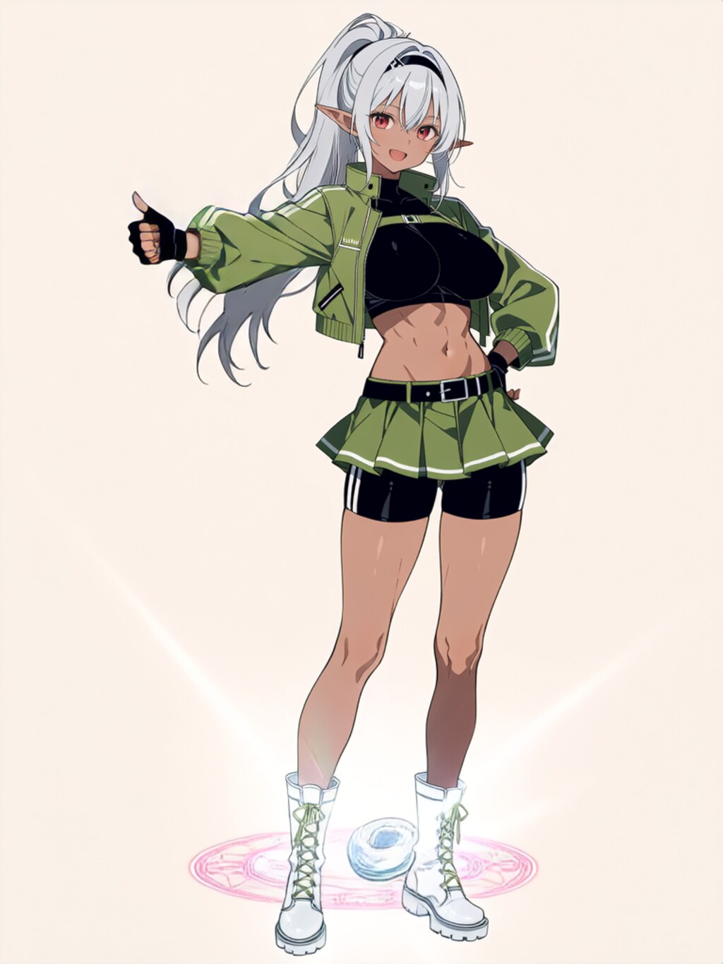 変身！魔法少女 褐色エルフさん【パラパライラスト】