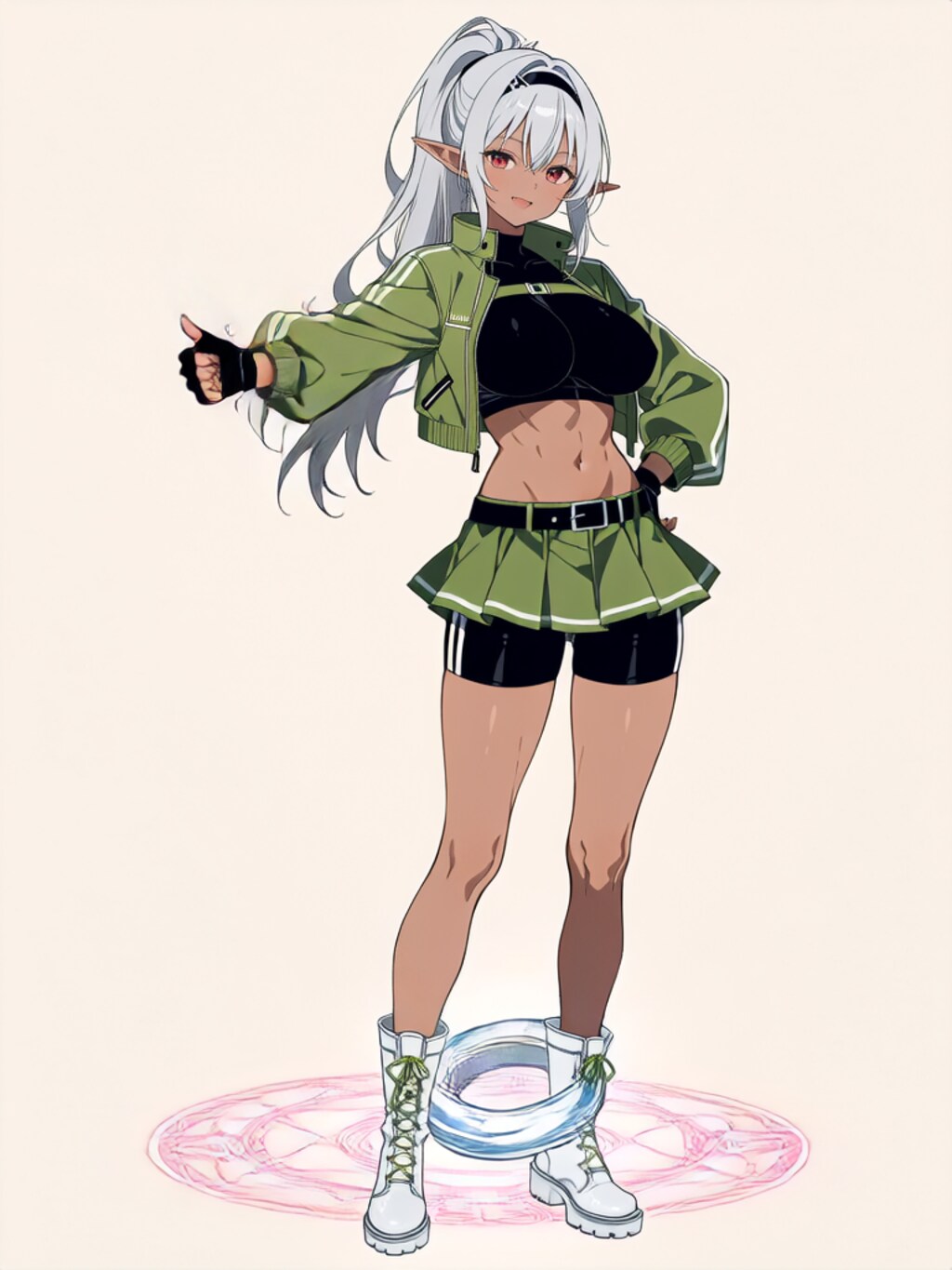 変身！魔法少女 褐色エルフさん【パラパライラスト】