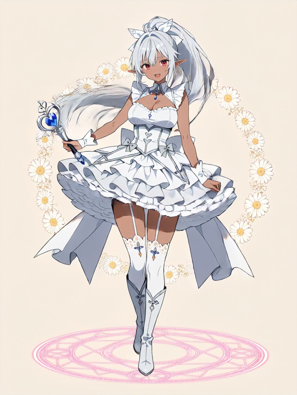 変身！魔法少女 褐色エルフさん【パラパライラスト】