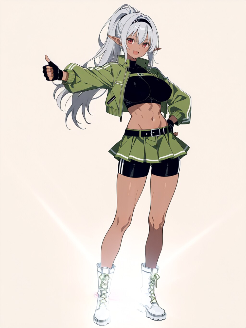 変身！魔法少女 褐色エルフさん【パラパライラスト】