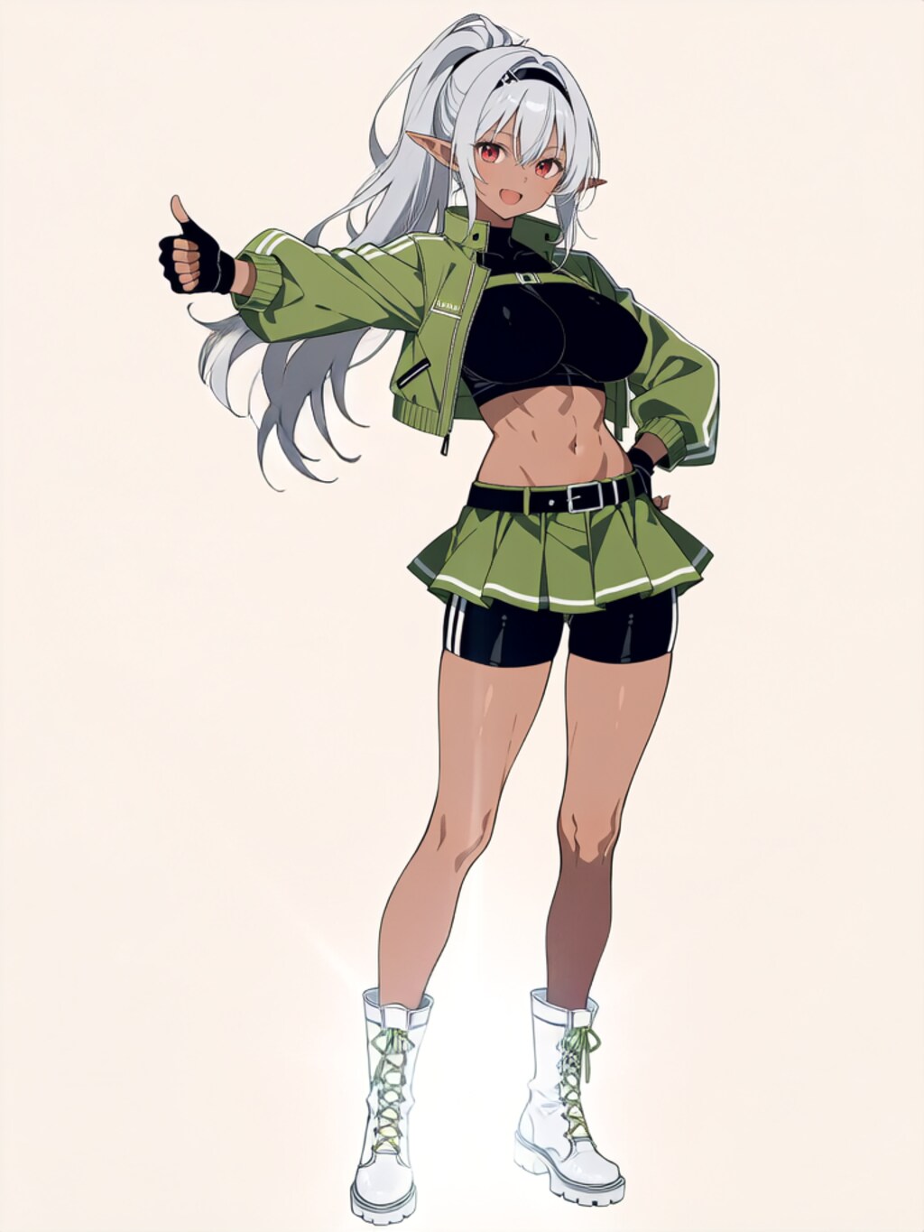 変身！魔法少女 褐色エルフさん【パラパライラスト】