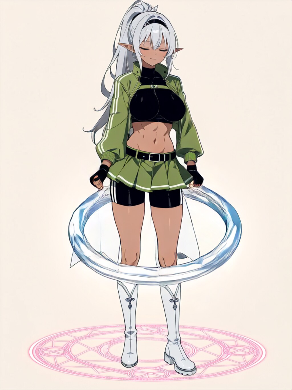 変身！魔法少女 褐色エルフさん【パラパライラスト】