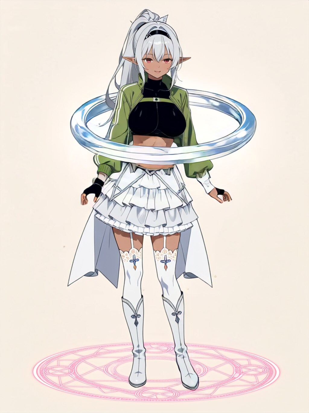 変身！魔法少女 褐色エルフさん【パラパライラスト】