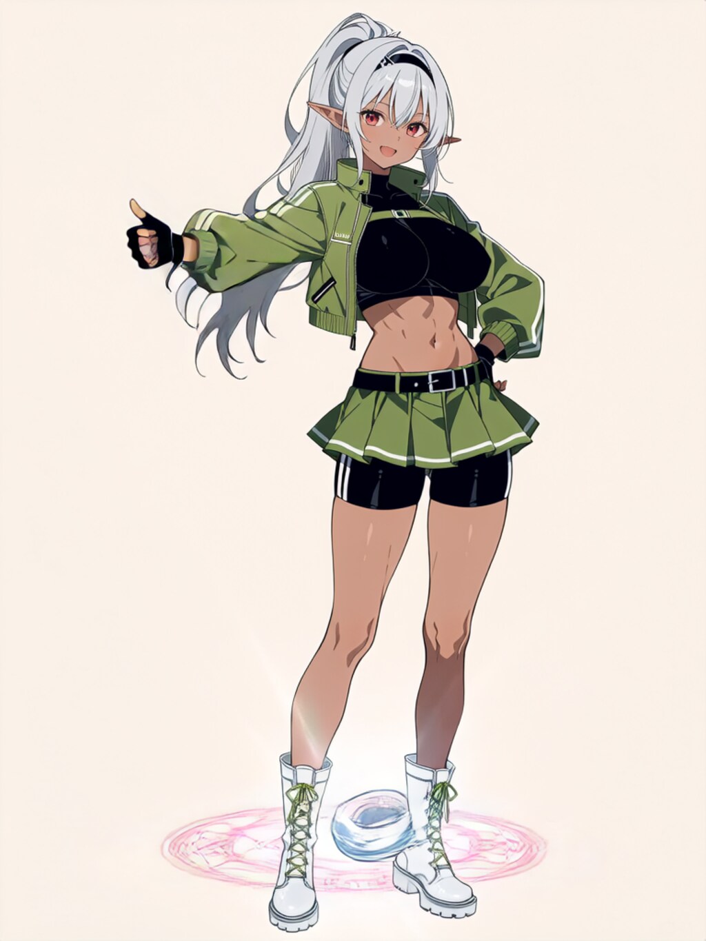 変身！魔法少女 褐色エルフさん【パラパライラスト】