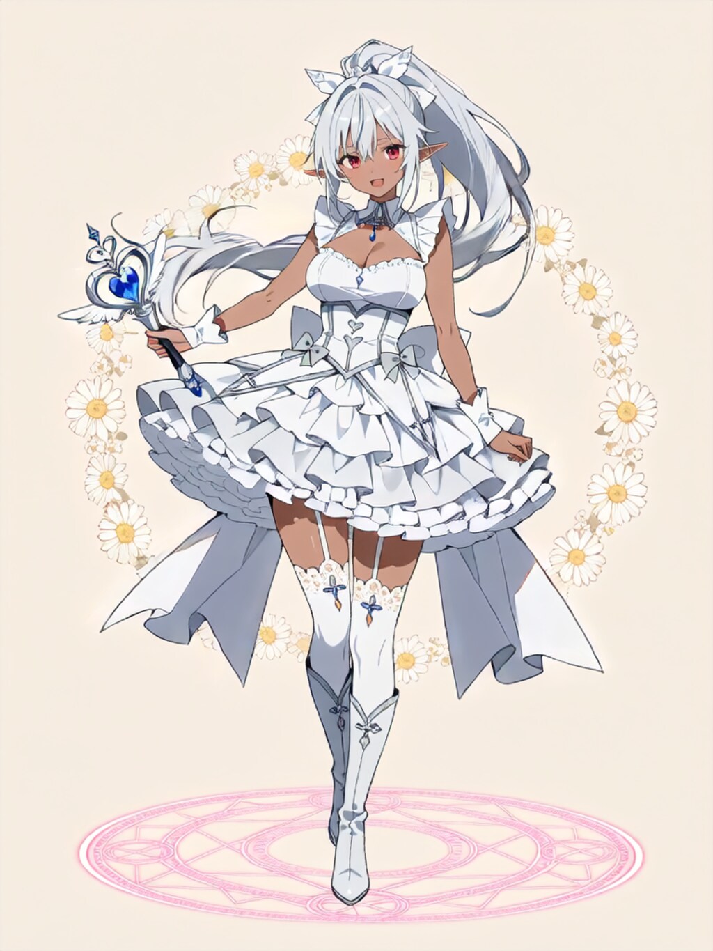 変身！魔法少女 褐色エルフさん【パラパライラスト】